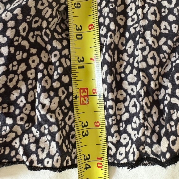 MANGO Teen Ruffled Smocked Leopard Print Dress — Girls Size L - Picture 5 of 7